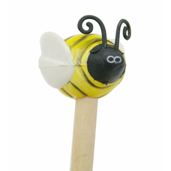 Joie Beehive Ceramic Honey Mini Jar Dipper Bee Handle Kitchen Sweet Storage NEW - Picture 4 of 4